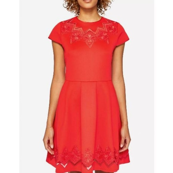 Ted Baker Dresses & Skirts - Coral Ted Baker Chesska Dress Size 5 (12) NWT